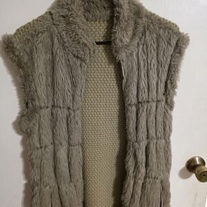 Bagatelle Faux Fur Vest in Beige